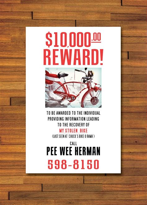 pee wee herman stolen bike